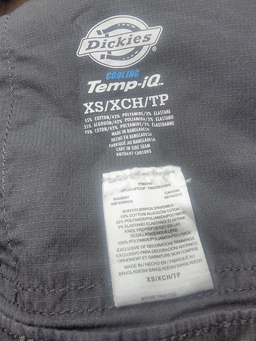 Dickies Women Gray Temp-iQ Cooling Work Bibs - Picture 3 of 4